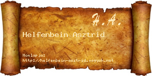Helfenbein Asztrid névjegykártya